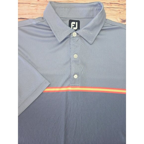 Footjoy FJ Mens Golf Polo Shirt Large Gray Cowboys Golf Club - Picture 3 of 8